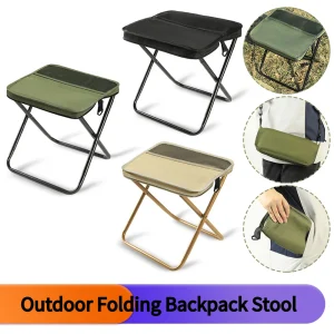 Outdoor Small Pencil Case Stool with Mesh Bag, Lightweight
