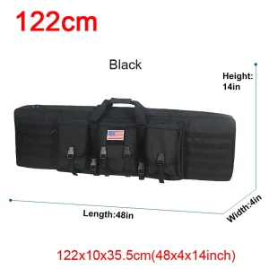 LQARMY 32 38 42 48 inch Tactical Double Rifle Case, Sniper, Airsoft, Backpack, Hunting