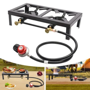 Portable Gas Stove Outdoor Double Burner
