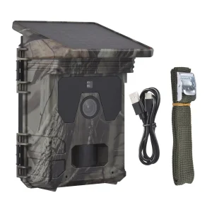 Solar Powered Night Vision Trail Camera 50MP 4K for Wildlife Monitoring