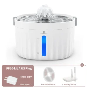 APETDOLA Water Fountain Automatic Pet Water Dispenser with Stainless Steel Tray